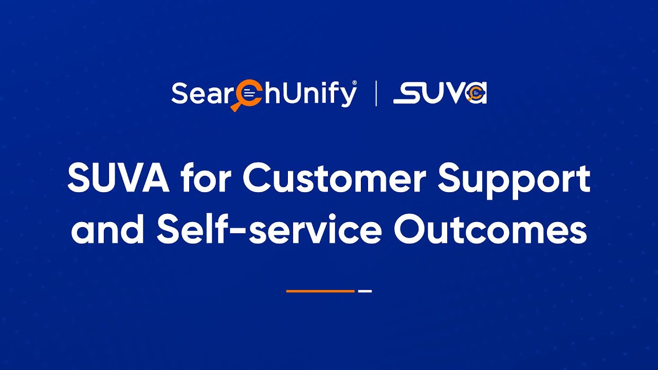 SearchUnify Virtual Assistant for Customer Support and Self-service Outcomes #searchunify #ai