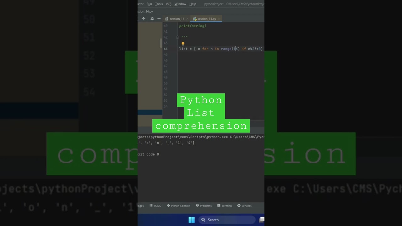 Python - list comprehension #python #listcomprehension
