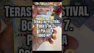 Opened box 5 of 7 Terastal festival and got a good hit 😊#packpulls #boosterbox #pokemoncards