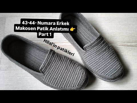 Instructions for making size 43/44 boys' moccasin booties 👉 Part 1 #containsaidadvertisement