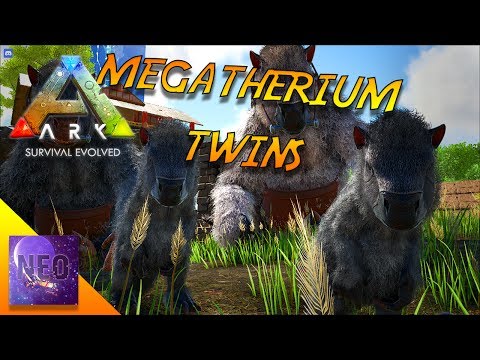 MEGATHERIUM TWINS - TAMING - BREEDING - PATCH 258- S3 E40 - [ Ark Update 258 Gameplay]