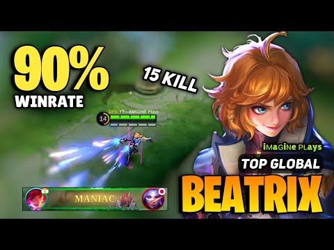 90% WINRATE! Goldlane Beatrix Gameplay [ Beatrix Best Build Top Global ] YT :- iMAGINE Plays - MLBB