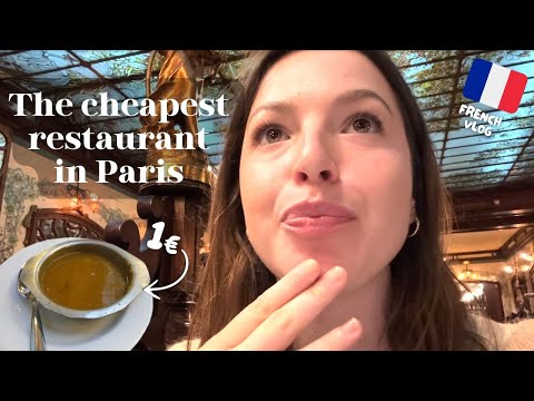 French vlog with 🇫🇷 subs - Dinner at the cheapest restaurant in Paris 🍴