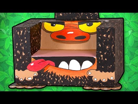 Cardboard Gorilla Chair - Craft Ideas For Kids | DIY on Box Yourself