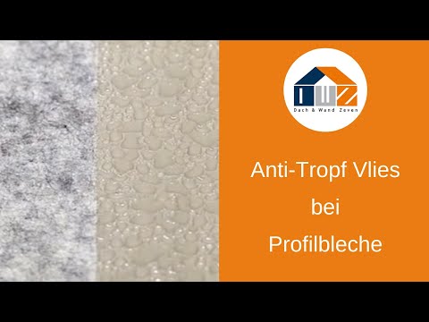 Video: Anti-Tropf Vlies dr!pstop – Vergleich bei Profilblechen & Metalldach