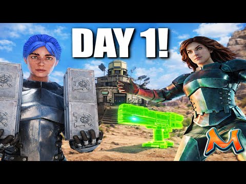 HOW ME AND MY DUO MANAGED ON DAY 1 TO CLAIM OUR CAVE AND DOMINATE MESA CITY | Duos Mesa Ark PVP