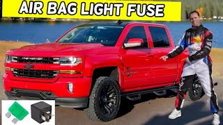 CHEVROLET SILVERADO AIR BAG LIGHT FUSE LOCATION REPLACEMENT 2014 2015 2016 2017 2018 2019