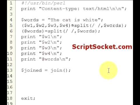Perl Tutorial 18 - Functions: split, join