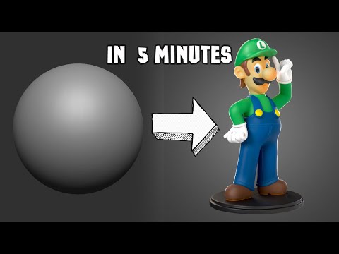 How to sculpt Luigi in 5 minutes