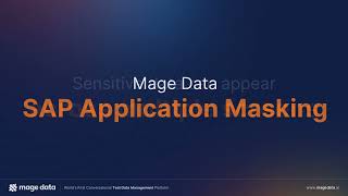 SAP Applications Masking