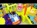 Robocar Poli Car And Truck Toys Car Shop Construction With Tayo Bus