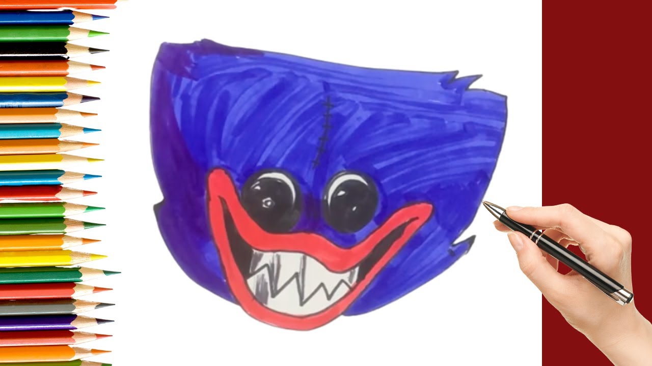 How To Draw Huggy Wuggy | Poppy Playtime (Draw & Color) | Tutorial