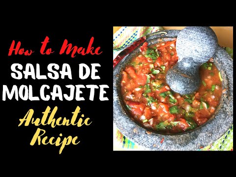 ROASTED SALSA DE MOLCAJETE. Authentic, traditional preparation for roasted tomato salsa.