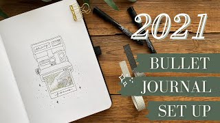 2021 Bullet Journal Set Up / Journal with Me / New Bujo Set Up / Archer & Olive / Plan with Me