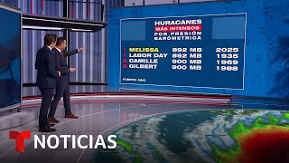 Melissa es el segundo huracán de mayor intensidad de los últimos tiempos | Noticias Telemundo