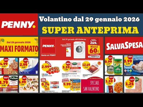 volantino PENNY dal 29 gennaio 2026 ✅ #anteprima Maxi formati 🔥 Offerte e promozioni