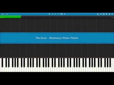 The Giver - Rosemary's Piano Theme Tutorial - Synthesia
