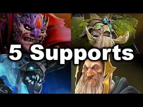 5 Supports Team vs Megacreeps! - MSS Tree Merlini Lion Dota 2
