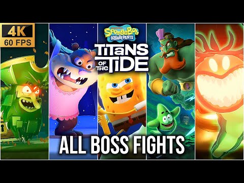 SpongeBob SquarePants: Titans of the Tide All Bosses & Monsters + True Ending (4K60fps)