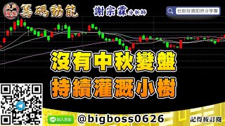 【大戶羅盤籌碼動能】 #謝宗霖1005，沒有中秋變盤 持續灌溉小樹 (圖)