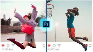 Photoshop 3D Instagram Post: instagram 3d photo effect (Photoshop Instagram)