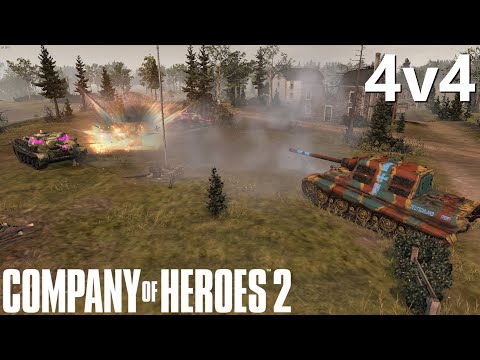 CoH2: 4v4 Epic Match! (Company of Heroes 2)