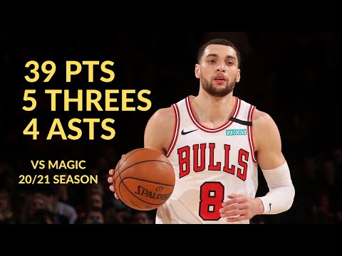 Zach LaVine 39 Pts 5 Threes 7 Rebs 4 Asts Highlights vs Orlando Magic | NBA 20/21 Season