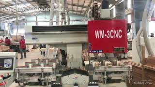 Máy phay mộng âm 3 đầu cnc, biến tần motor servo delta Đài Loan