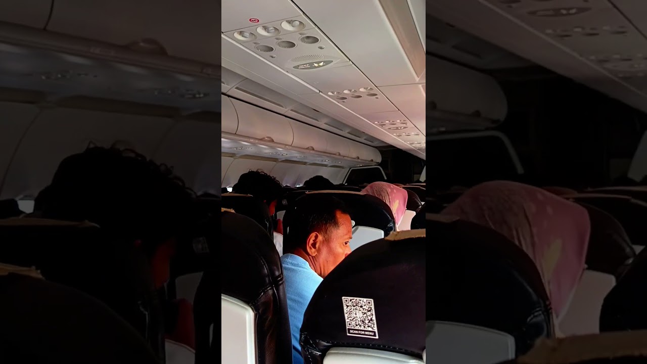 POV Landing di Bandara Ngurah Rai Bali - Super Air Jet IU 127 #Shorts