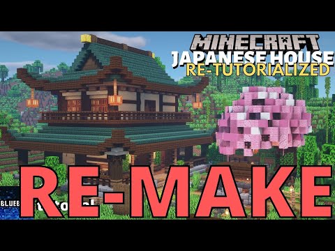 Minecraft Tutorial - How to Build a Japanese House - REMAKE