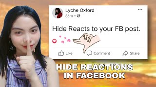 How to HIDE reactions on Facebook | Hide reactions on facebook Profile