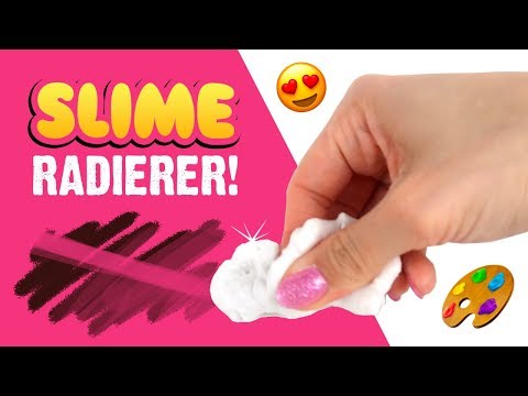 SLIME RADIERGUMMI selber machen! DIY SCHLEIM Radierer basteln! Deutsch German
