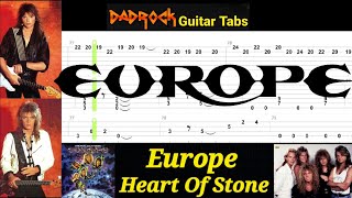 Heart Of Stone - Europe - Guitar + Bass TABS Lesson