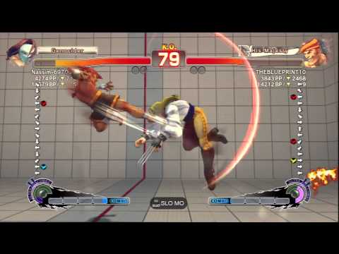 Nassim-69700 (Vega) Vs THEBLUEPRINT10 (Adon) SSF4 AE Ranked Matches - PSN