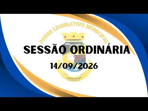 SESSÃO ORDINÁRIA DE 14 SETEMBRO DE 2026