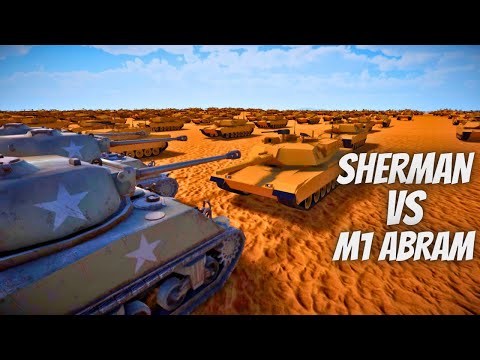 25,000 M1 ABRAM TANK VS 100,000 SHERMANS. | Ultimate Epic Battle Simulator 2/@GreekyMaster
