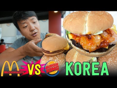 COREANO McDonald's x Burger King em Seul, Coreia do Sul
