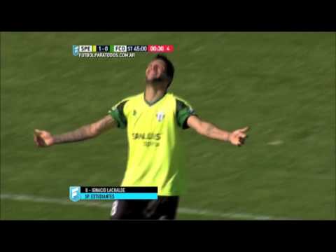 Gol de Lachalde. Sp. Estudiantes 2 - Ferro 0. Fecha 36. B Nacional 2015. FPT