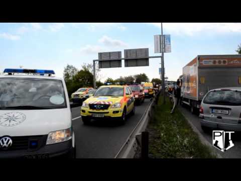 Nehoda BUS x NA x OA - R7 u Prahy