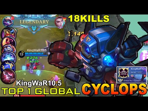 18KILLS! Monster Cyclops Jungle Shows No Mercy! - Top 1 Global Cyclops By KingWaR10.5\MOBILE LEGEND.