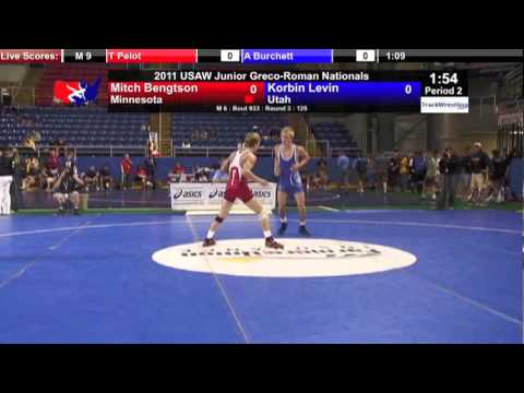 Junior Greco 125 - Mitch Bengston (MN) vs. Korbin Levin (UT)