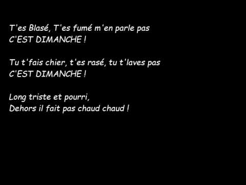 Quand C'est Dimanche - Palmashow Paroles