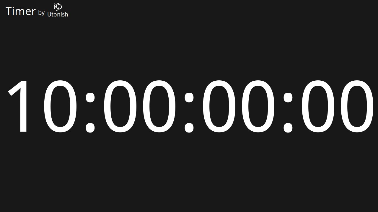 10 Day Countdown Timer - Longest Timer on YouTube