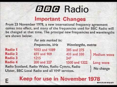 King's Singers - BBC Radio frequency changes 1978