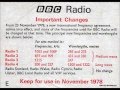 King's Singers - BBC Radio frequency changes 1978