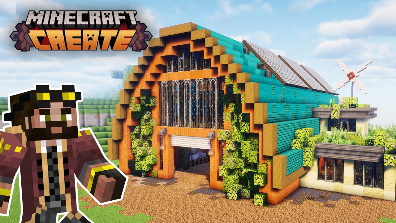 Solar Punk BARN in Minecraft Create Mod (#12)