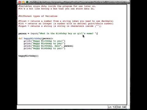 13 Python Tutorial Function Definition With Variables Part 2