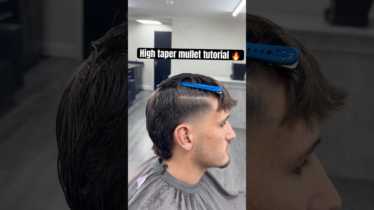 High taper mullet tutorial 🔥 #barber #barberlove #asmr #tutorial