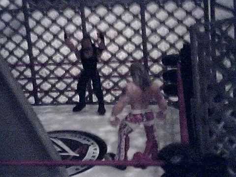 wwe action figure match  hell in a cell