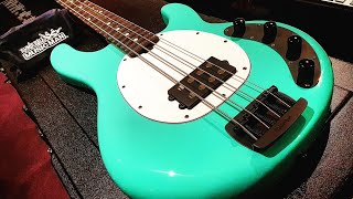 Video thumbnail for Music Man Stingray Cruz Teal 4-H Bass 2020 Model Up Close Video Review at Essex Recording Studios by Essex Recording Studios